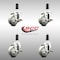 Service Caster 3 Inch 316SS Gray Poly Swivel 1 Inch Expanding Stem Caster Set Brake SCC SCC-SS316EX20S314-PPUB-TLB-1-4 - alternate 3